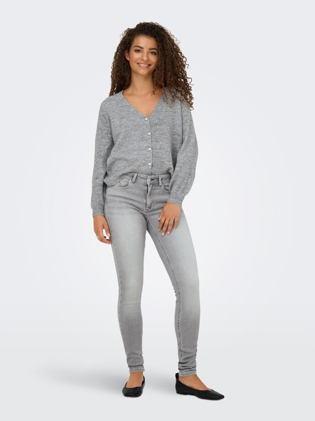 온리 그레이 미드웨이스트 스키니핏 데님 팬츠 15353696_2106 GREY / LIGHT GREY DENIM - 상세 이미지 5