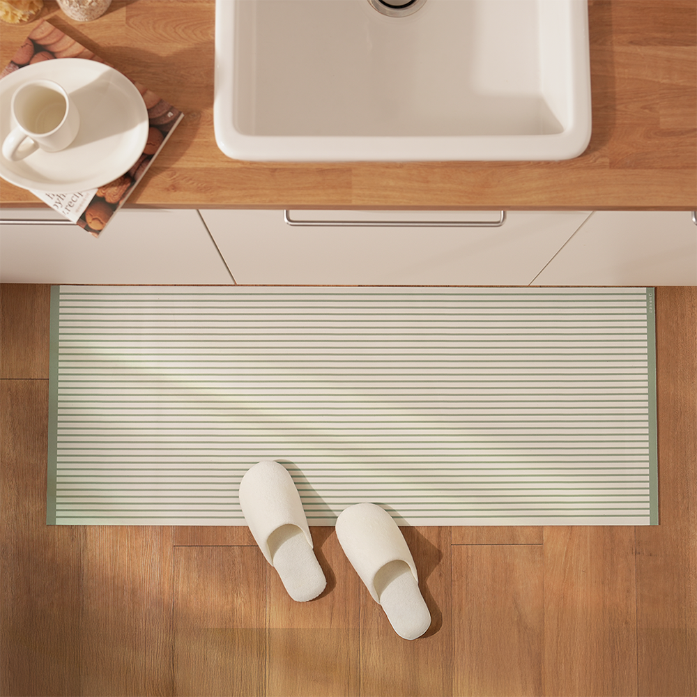 하루의공간 comfy 주방 매트 규조토 발매트 빨아쓰는 욕실 현관 베란다 베이지, 45x120cm