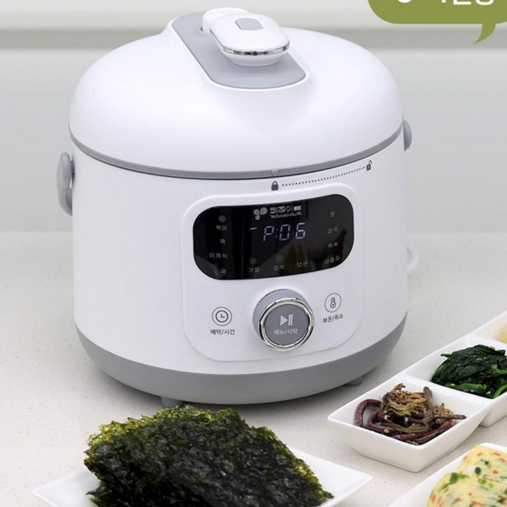 화이트 4인 1인 미니 전기 압력 밥솥 소형 압력 밥솥