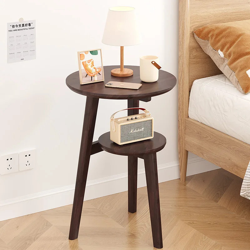 스토리지 우드 엔드테이블 커피테이블 미니 사이드테이블 침실 거실 원형테이블 쇼파테이블 접이식 소파탁자 엔틱 호두나무