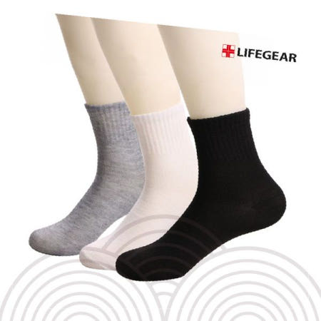 라이프기어 남성 발목양말 세트 회색 화이트 컬러 면혼방 데일리 편안한