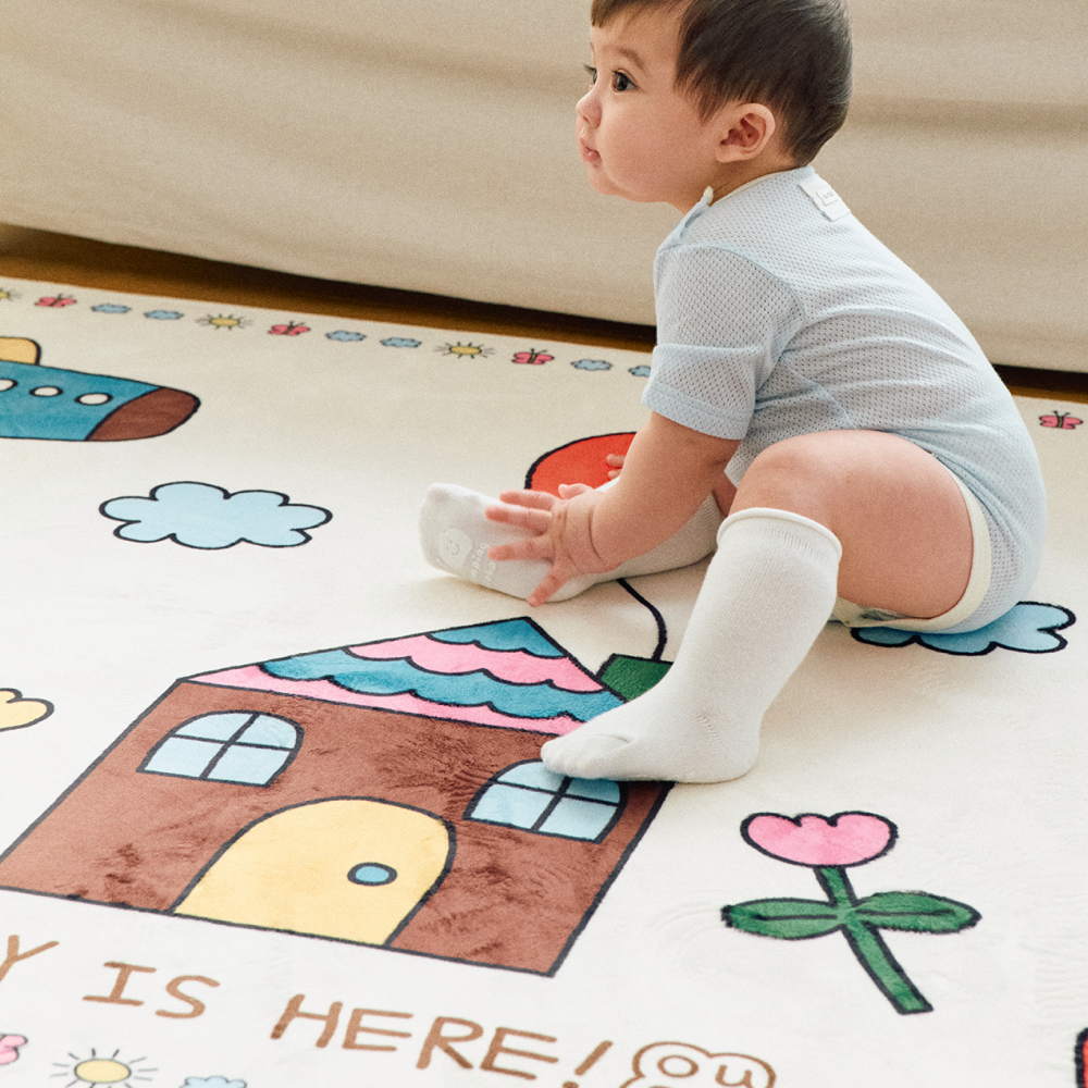 오우아스튜디오 아기방 러그 워셔블 논슬립 놀이 매트 키즈 카페트 써니빌리지