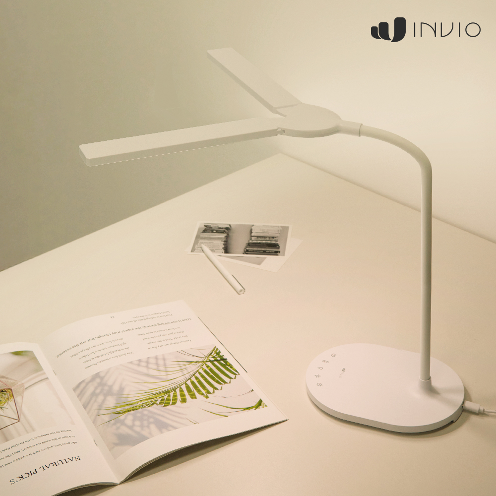 인비오 LED 책상 스탠드 조명 와이드 독서등 공부 학습용 시력보호 LIGHT DUO