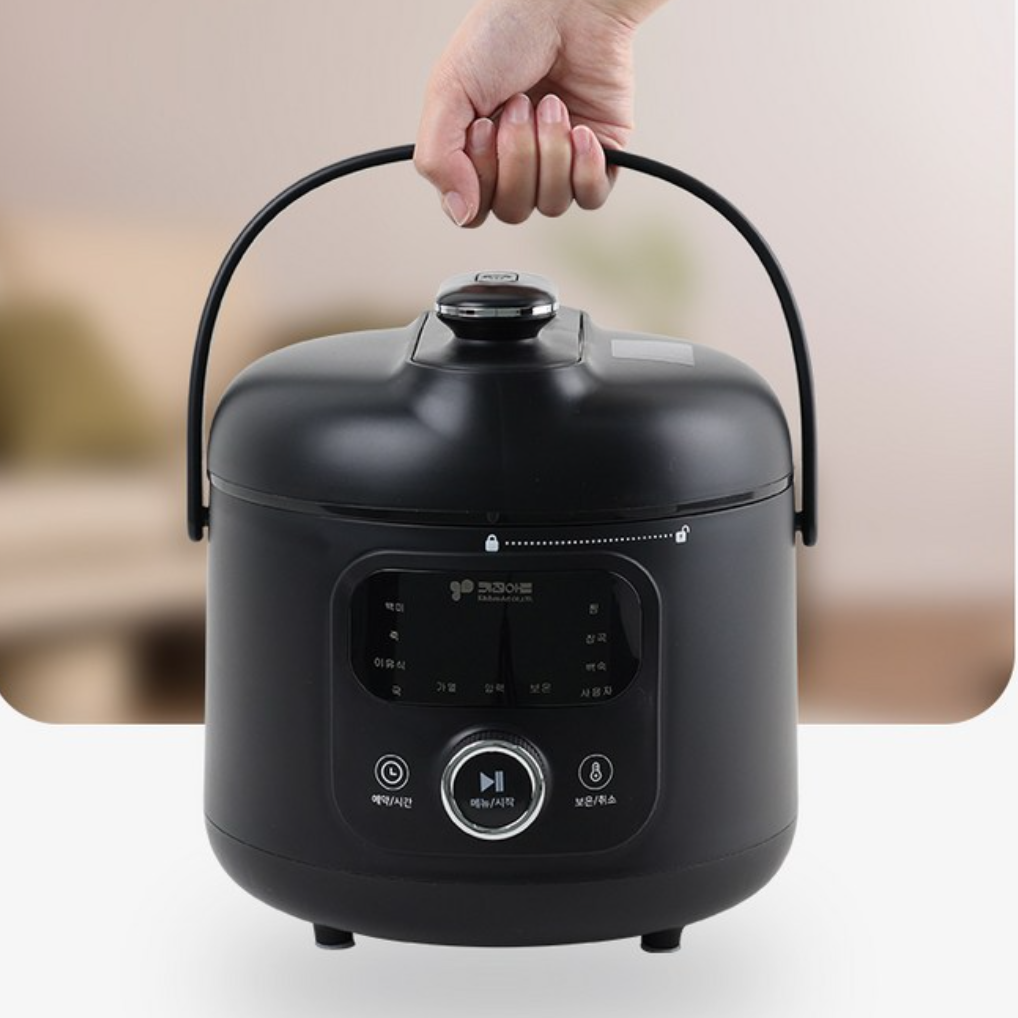 블랙 4인 1인 미니 전기 압력 밥솥 소형 압력 밥솥