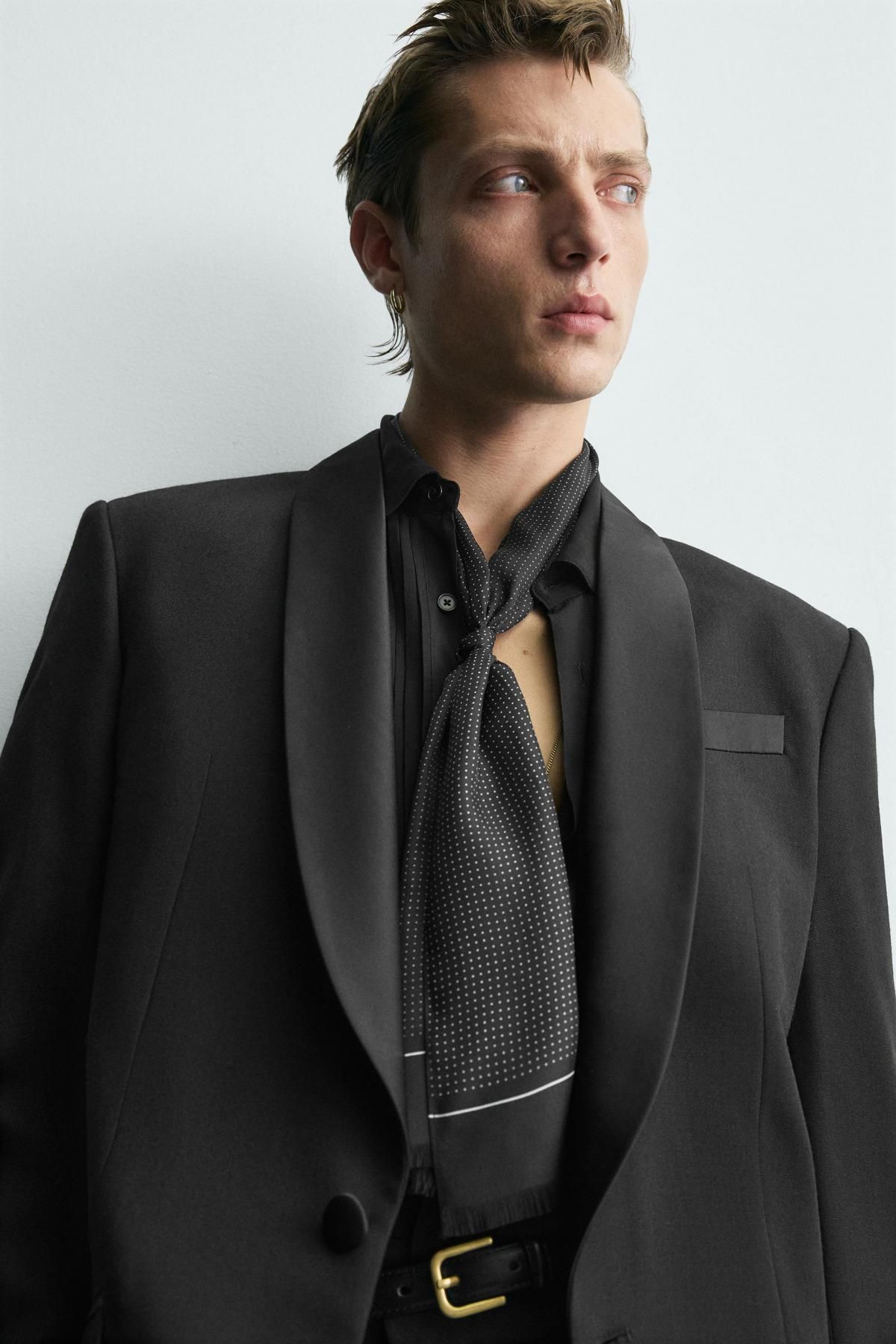 자라 울 테크니컬 턱시도 블레이저 9391/891 BLACK - 상세 이미지 5