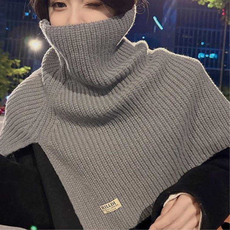 겨울코트 레이어드 여성넥워머 하이넥 착용감이좋은 방한넥워머 방한목토시 넥워머목토시 넥워머목도리 - 상품 이미지