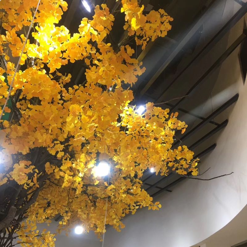 은행 낙엽 조화 가을 장식 꾸미기 인조 조경 식물 인공 예쁜 가짜 나무 은행잎 실내 아파트 - 상세 이미지 4