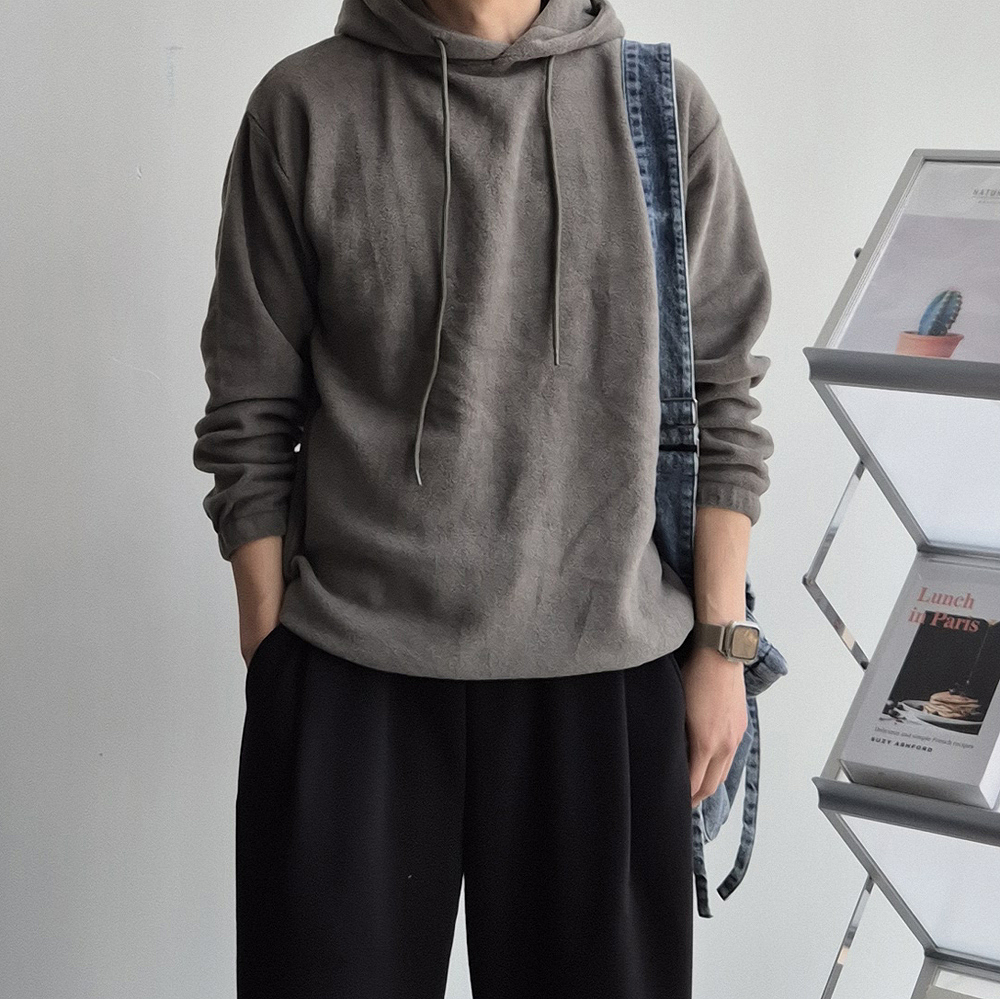 기모후드티 오버핏 모자큰 후리스 겨울 남자 후드티 - 상세 이미지 5