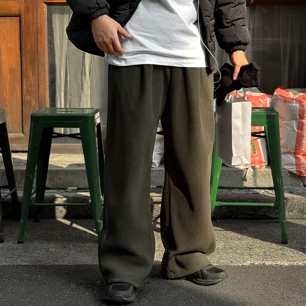 남자골덴바지 남자기모바지 벌룬팬츠 - 메인 이미지