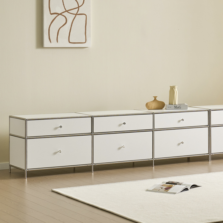 헤이몰리 헤이즈 미드센츄리 모듈 2단 1980 서랍장 거실장