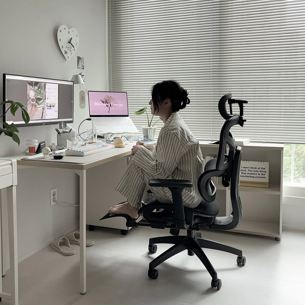 투노 넥트론 프리미엄 사무실 컴퓨터 게이밍 책상 허리 편한 학생 공부 리클라이너 메쉬의자
