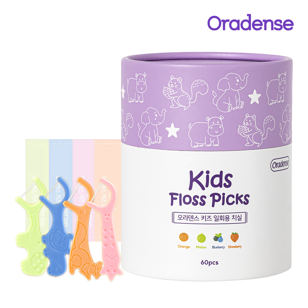 오라덴스 어린이 일회용 치실 Y형, 60개입, 6개