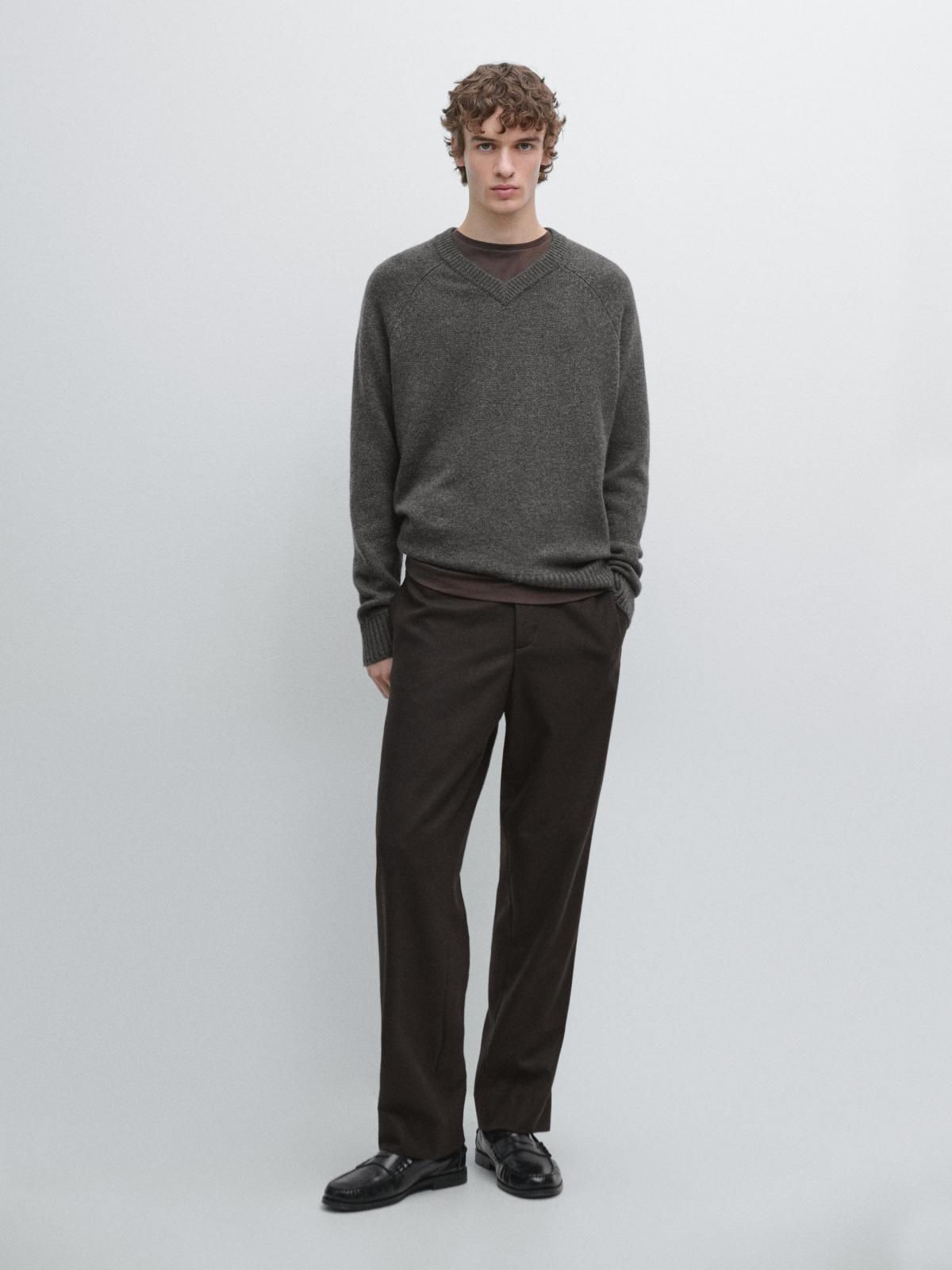 마시모두띠 클래식 울블렌드 테크니컬 슬랙스 팬츠 0061/134 BROWN - 상세 이미지 2