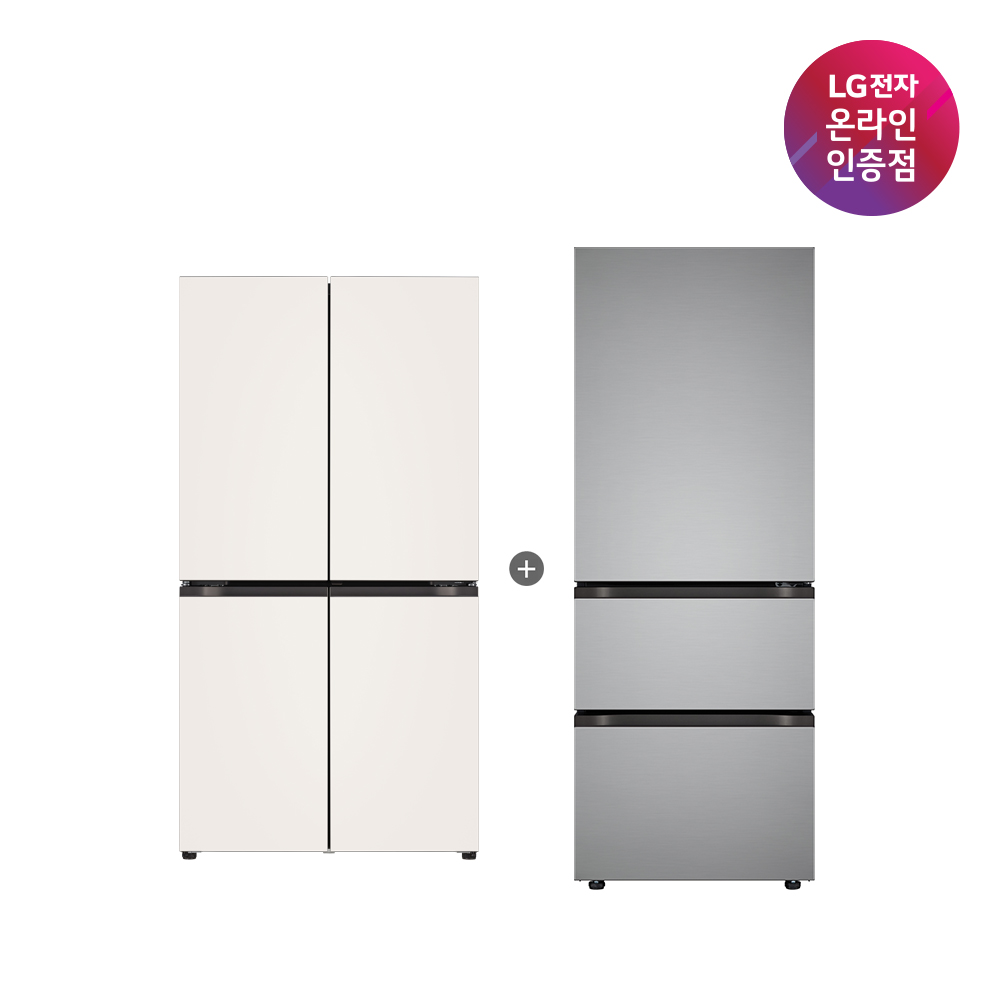 LG 디오스 오브제컬렉션 매직스페이스 냉장고 + LG 디오스 김치톡톡 (T875MEE111 + Z330MPSF11)