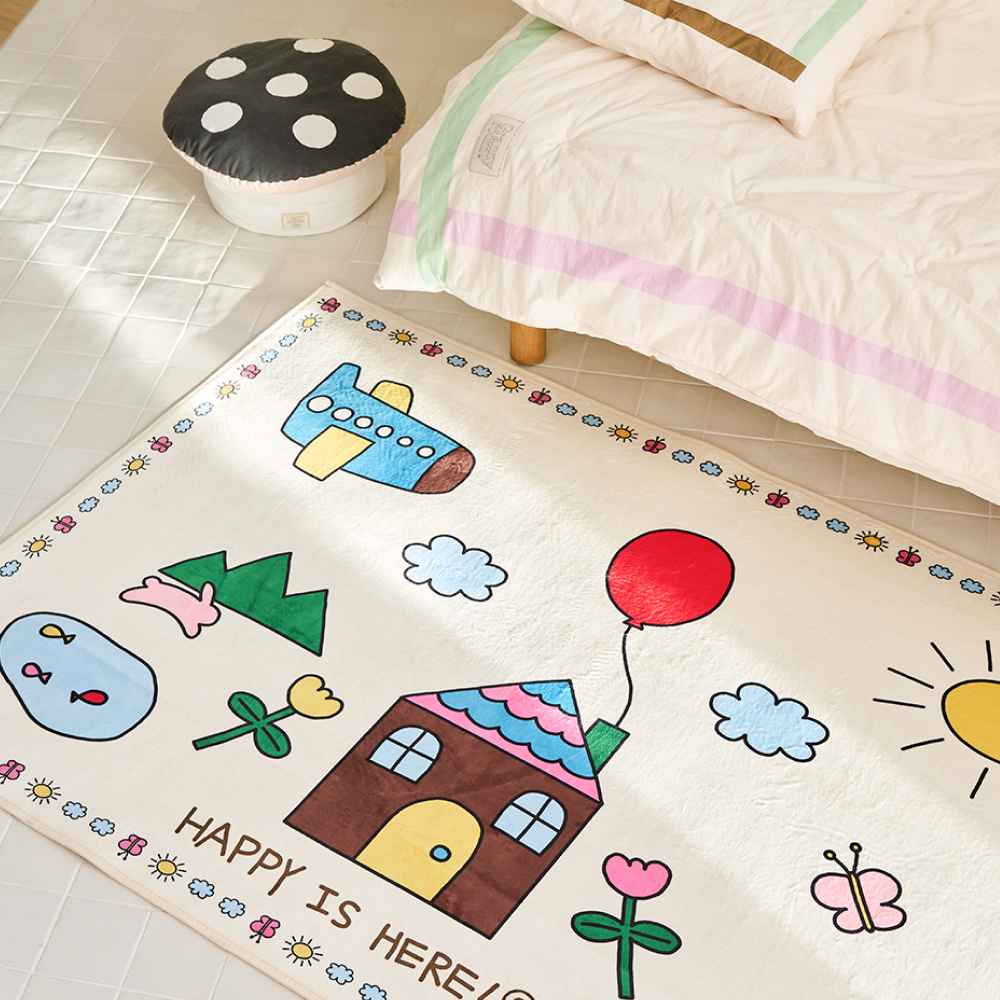 오우아스튜디오 아기방 러그 워셔블 논슬립 놀이 매트 키즈 카페트 써니빌리지