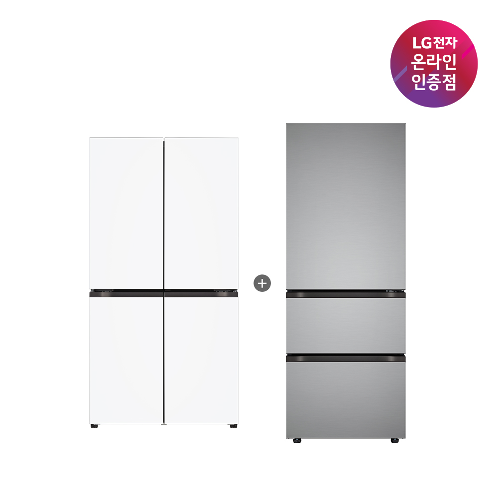 LG 디오스 오브제컬렉션 매직스페이스 냉장고 + LG 디오스 김치톡톡 (T875MHH111 + Z330MPSF11)