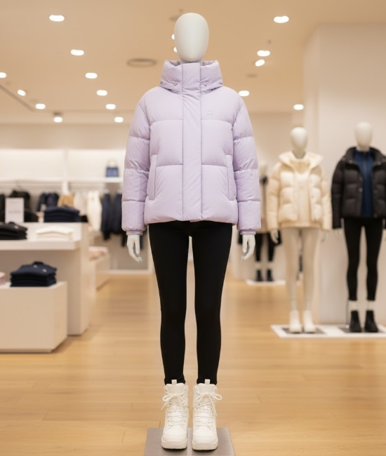 [무료반품] NEPA 네파 여자 겨울 아웃도어 경량 스판 구스다운 후디 패딩점퍼 라벤더, 85 - 상세 이미지 3