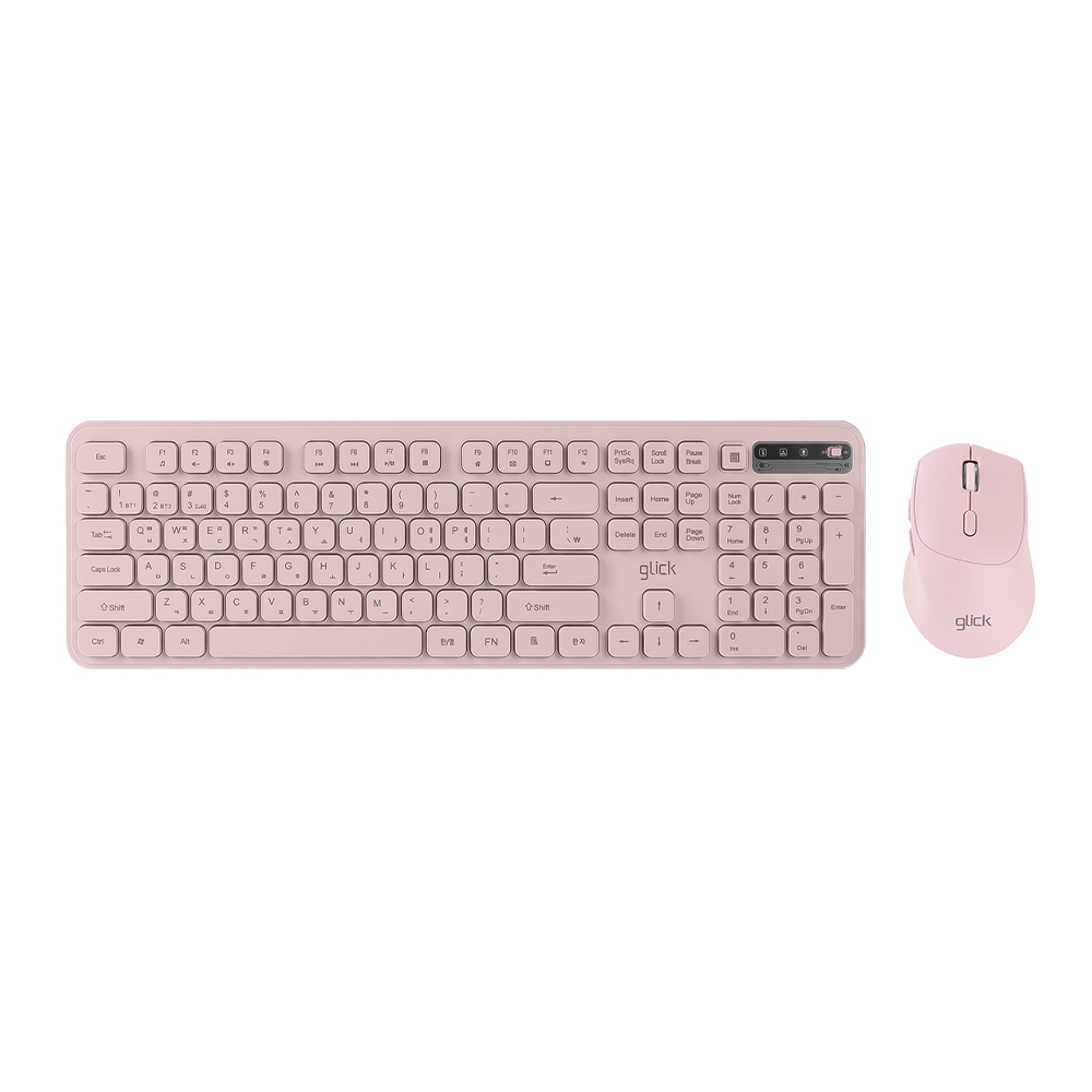 지클릭커 오피스프로 WMK730 인체공학 무소음 무선 블루투스 키보드 마우스 세트 그린 - 상세 이미지 5