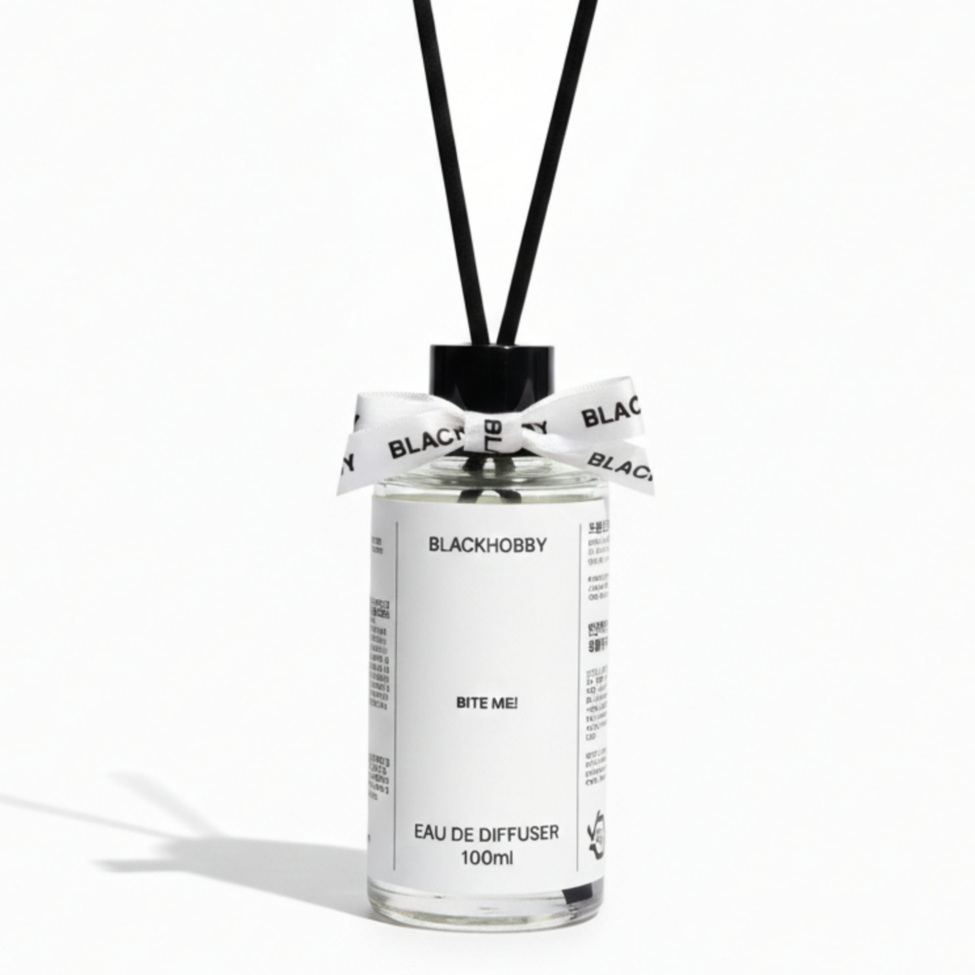 [1+1/각인] 블랙하비 리본 디퓨저 100ml 인테리어 거실 호텔 집들이선물 - 상품 이미지