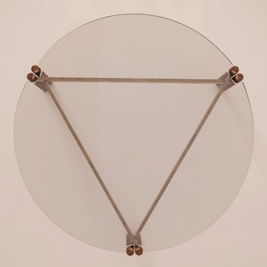 H 강화유리 원목 거실 우드 테이블 H Table S