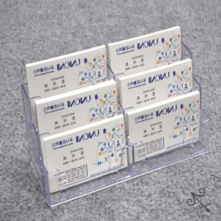 [컬러웨이브OEM]캔캔토토 명함꽂이 6단꽂이 196x80x67mm 쿠폰보관함 명함통