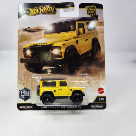 [해외]Land Rover Defender 90  Yellow 2025 Hot Wheels Car Culture OFF ROAD Case NB45 201045