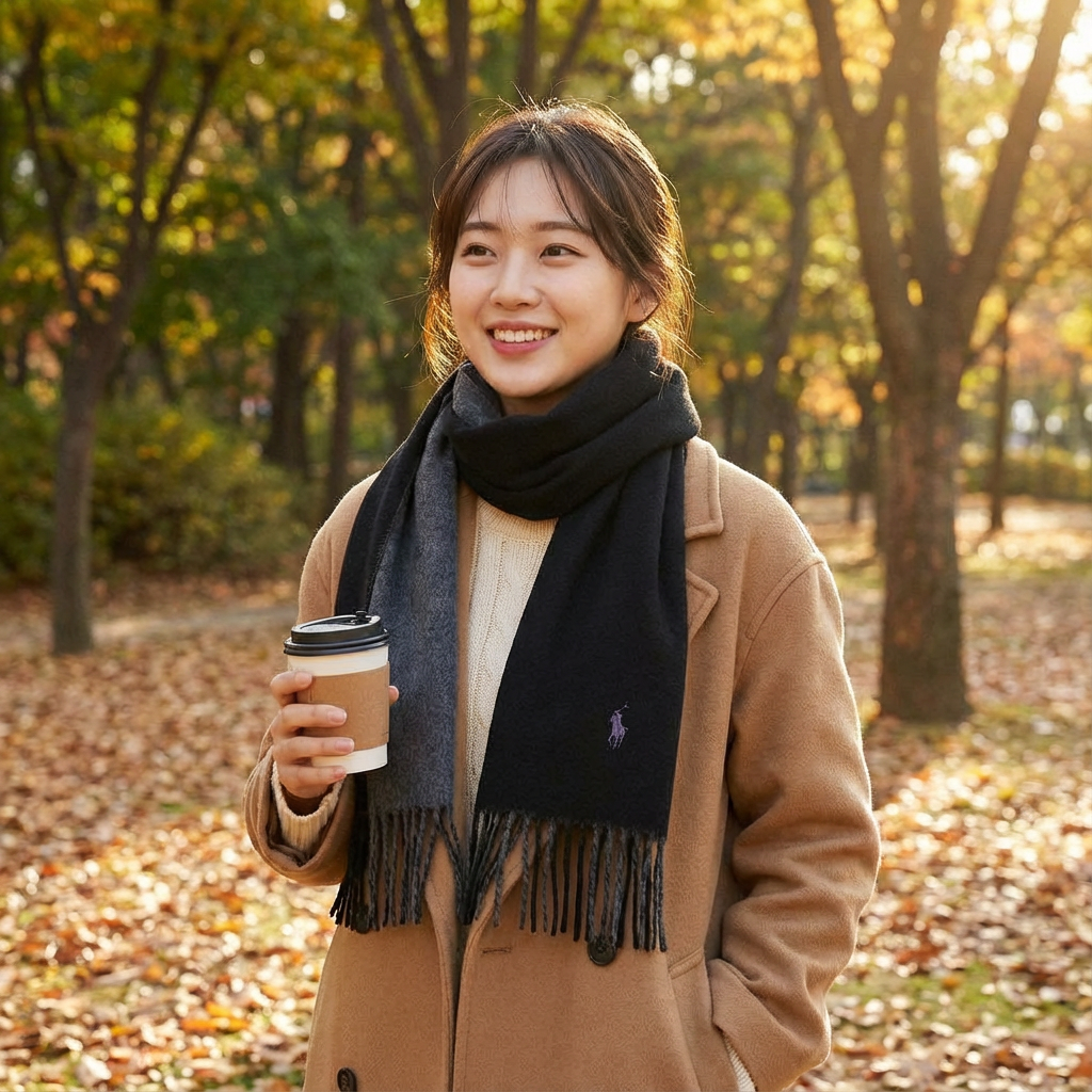 폴로 랄프로렌 목도리 스카프 머플러 PC0455-002 양면 미국판 - 상세 이미지 5