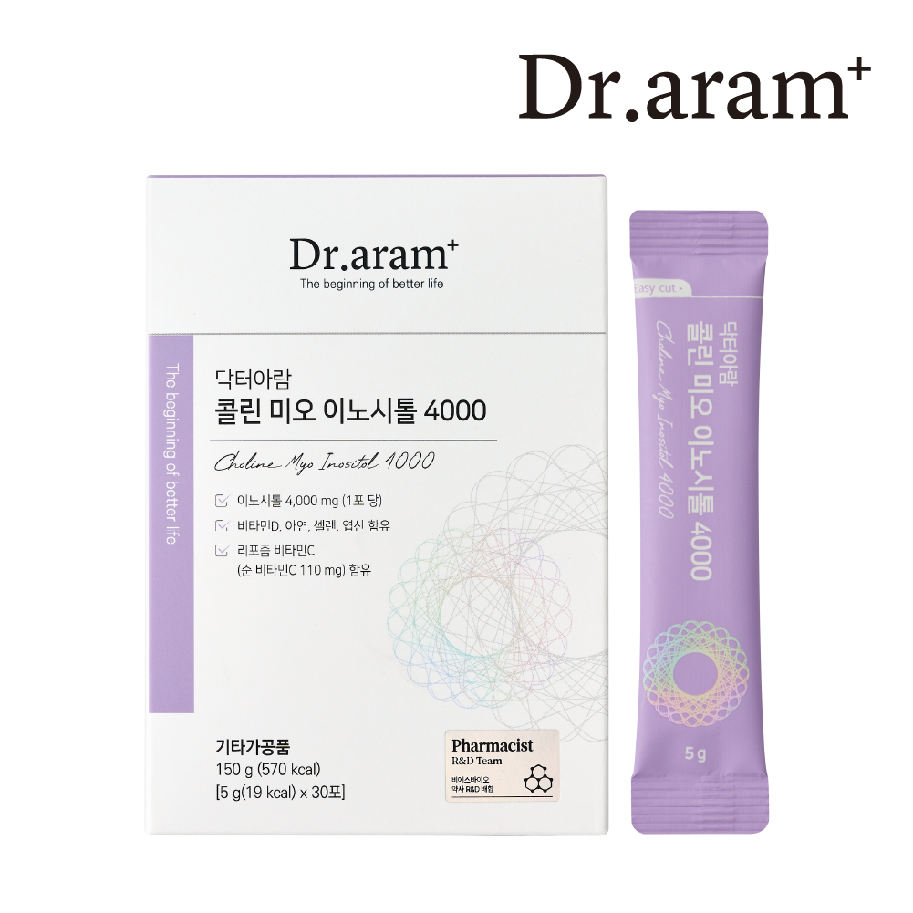 닥터아람 콜린 미오 이노시톨 4000 150g 30포 - 메인 이미지