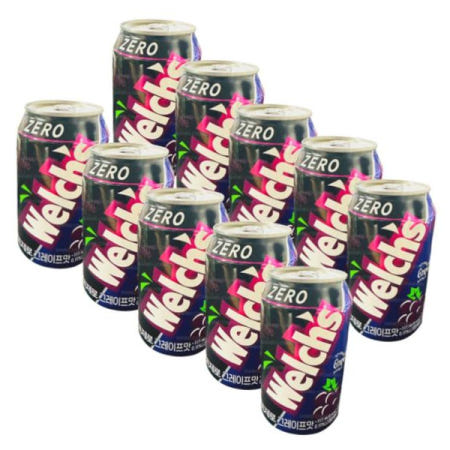 협력업체 웰치스제로 웰치스제로포도맛 10캔 웰치제로그레이프맛(355ml)