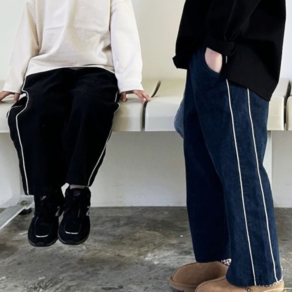NRK 데님빵줄바지 겨울기모 2XL 3XL 4XL 초등저학년 청바지 - 메인 이미지