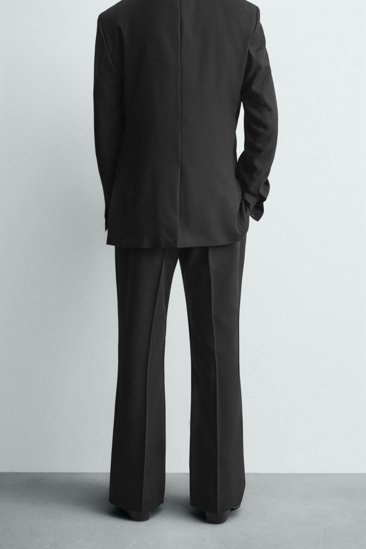 자라 한정판 울 플레어핏 테크니컬 수트 팬츠 9392/891 BLACK - 상세 이미지 3