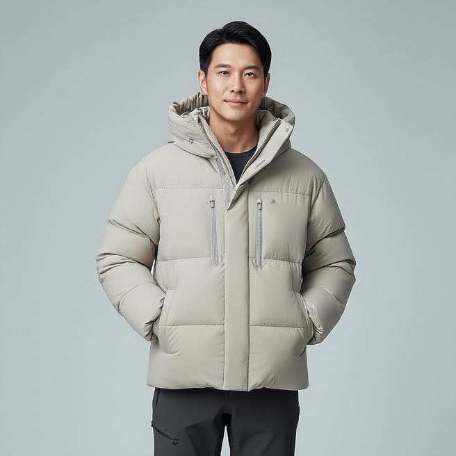 네파 남성 겨울 아웃도어 구스다운 후디 패딩점퍼 - 메인 이미지