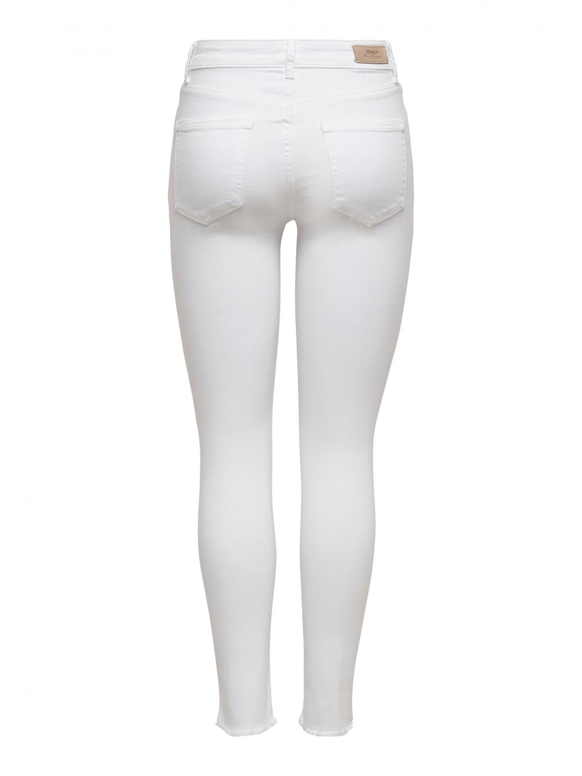 온리 화이트 미드웨이스트 스키니핏 데님 팬츠 15155438_2206 WHITE / WHITE - 상세 이미지 4