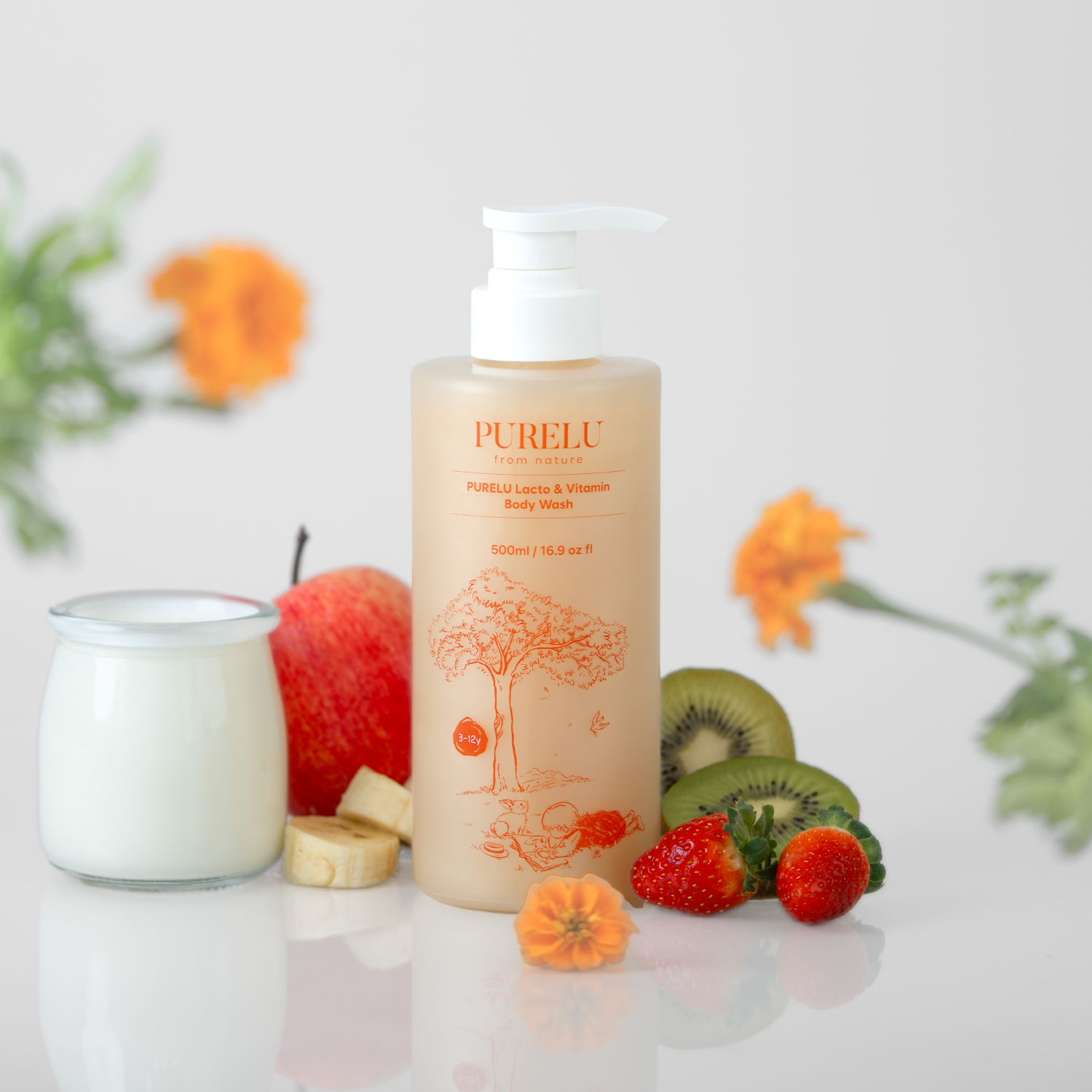 퓨어루 락토 비타민 키즈 바디워시 유기농 단백질 유아 어린이 약산성클렌저 500ml, 1개 - 상세 이미지 2