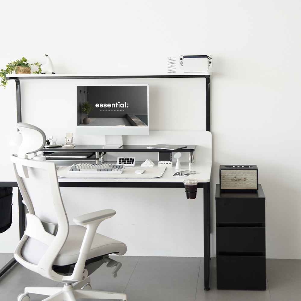 비스커스 브린트 고등학생 철제 선반형 책상 학생 1200