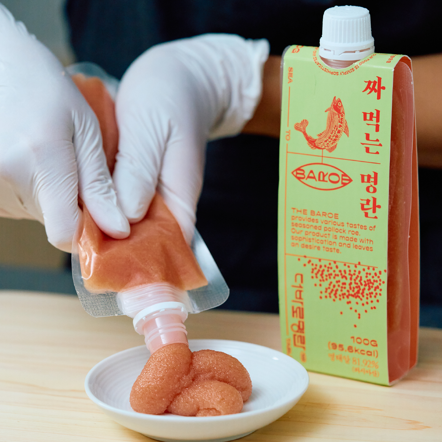 더바로명란 짜먹는명란 알만 담은 저염 백명란 튜브 파우치 100g, 1개 - 상세 이미지 2