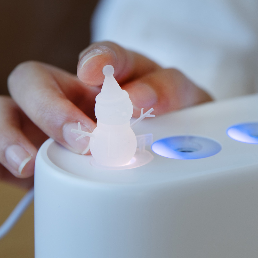 오아 뮤직씽크 미니 휴대용 초음파 가습기 사무실 책상 탁상용 듀얼 필터 음성인식 무드등