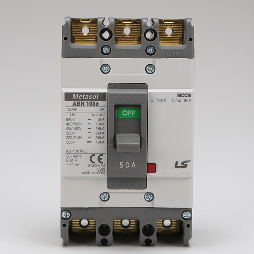 산업용 Metasol MCCB 배선차단기 ABN 103C 3P 50A 35kA LS일렉트릭 - 상세 이미지 3