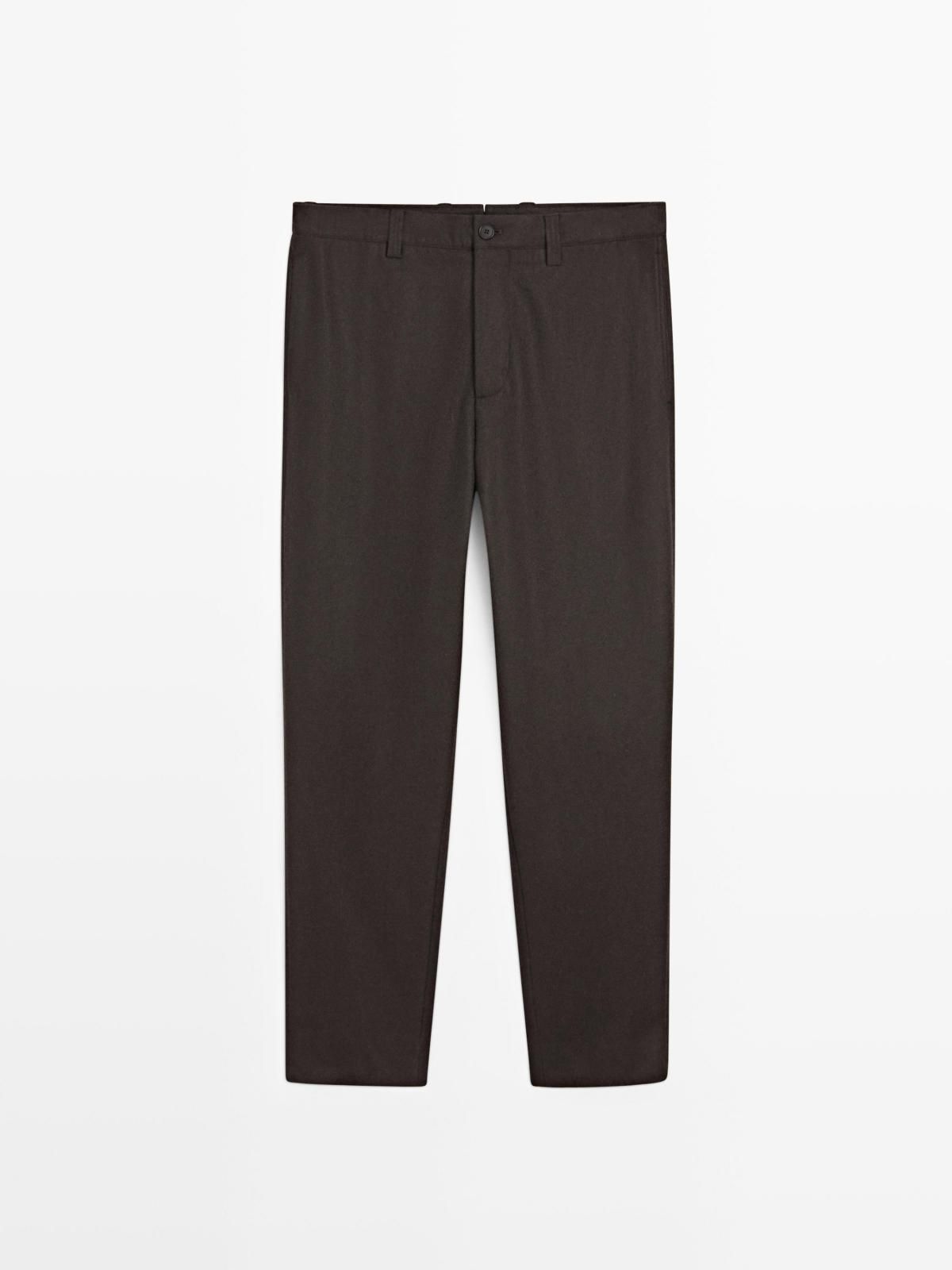 마시모두띠 클래식 울블렌드 테크니컬 슬랙스 팬츠 0061/134 BROWN - 상세 이미지 5