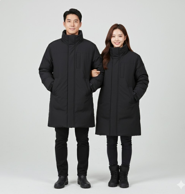 네파 겨울 공용 데일리룩 아웃도어 구스다운 롱코트 롱패딩 커플 패딩점퍼