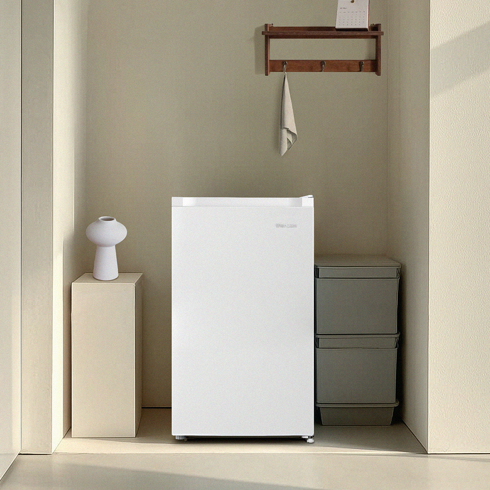 더함 소형 미니 냉동고 스탠드 서랍형 CHIQ 냉동고 화이트 65L