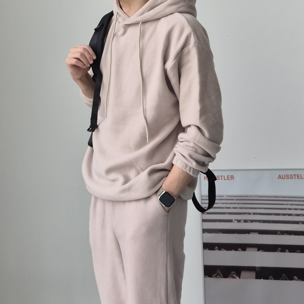 기모후드티 오버핏 모자큰 후리스 겨울 남자 후드티 - 상품 이미지