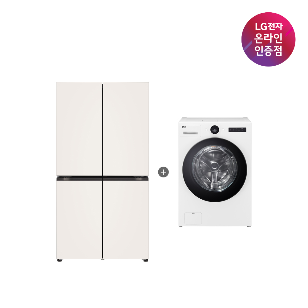 LG 디오스 오브제컬렉션 매직스페이스 냉장고 + LG 트롬 워시콤보 (T875MEE111 + FH25WA)