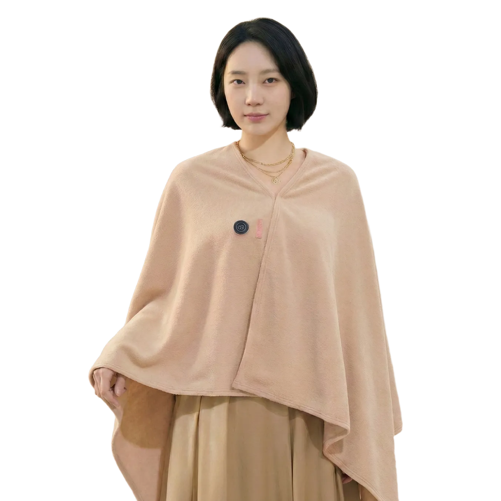 핫뜨텍 온열 망토 전기 담요 1인용 발열 어깨 우풍 차단 망토 usb