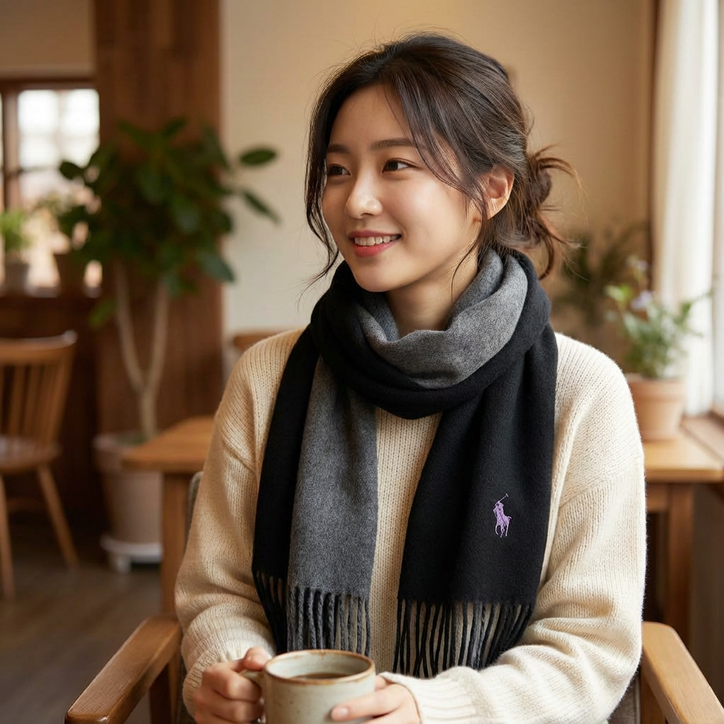 폴로 랄프로렌 목도리 스카프 머플러 PC0455-002 양면 미국판 - 상세 이미지 2