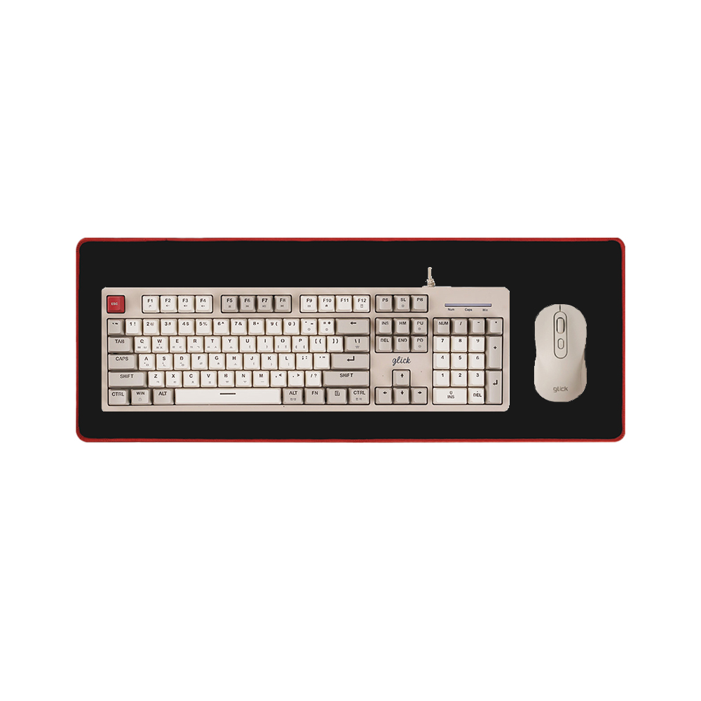 지클릭커 슈퍼히어로 SPMK125 레트로 RGB 키보드 무선 마우스 세트 With PAD