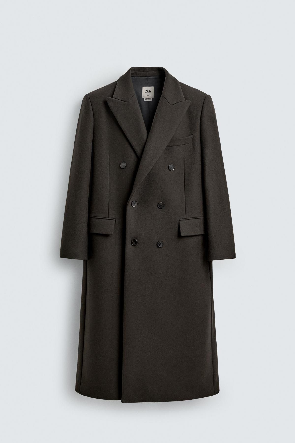 자라 이탈리안 울블렌드 더블 코트 9388/955 ANTHRACITE GREY - 상품 이미지
