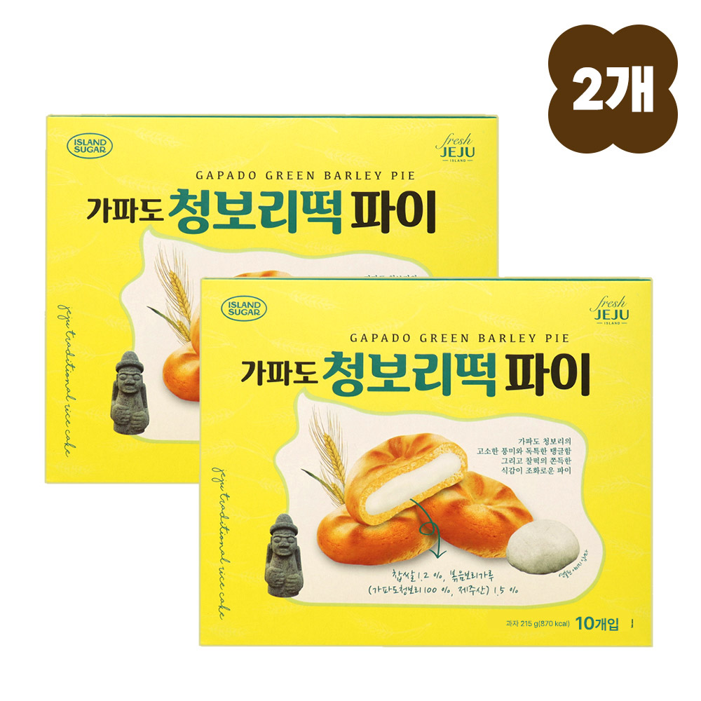 [1+1]제주 가파도 청보리떡 파이 찰떡파이 제주도기념품 사무실간식 쿠키 타르트 - 상품 이미지
