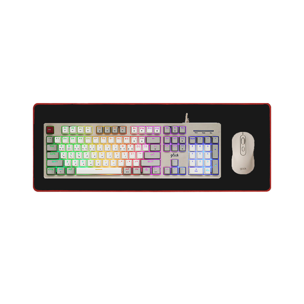 지클릭커 슈퍼히어로 SPMK125 레트로 RGB 키보드 무선 마우스 세트 With PAD - 상세 이미지 2