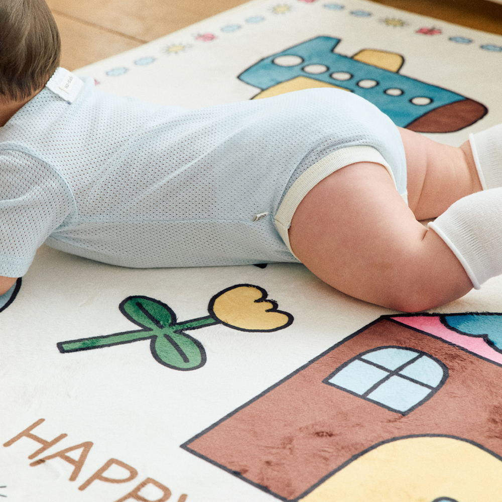 오우아스튜디오 아기방 러그 워셔블 논슬립 놀이 매트 키즈 카페트 써니빌리지